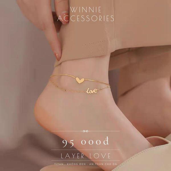  Lắc chân titan Layer Love 