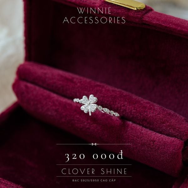  Nhẫn bạc S925 Clover shine 