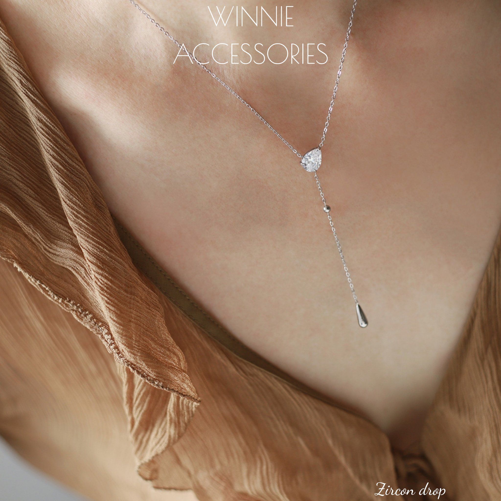  Dây chuyền Titan Zircon Drop 