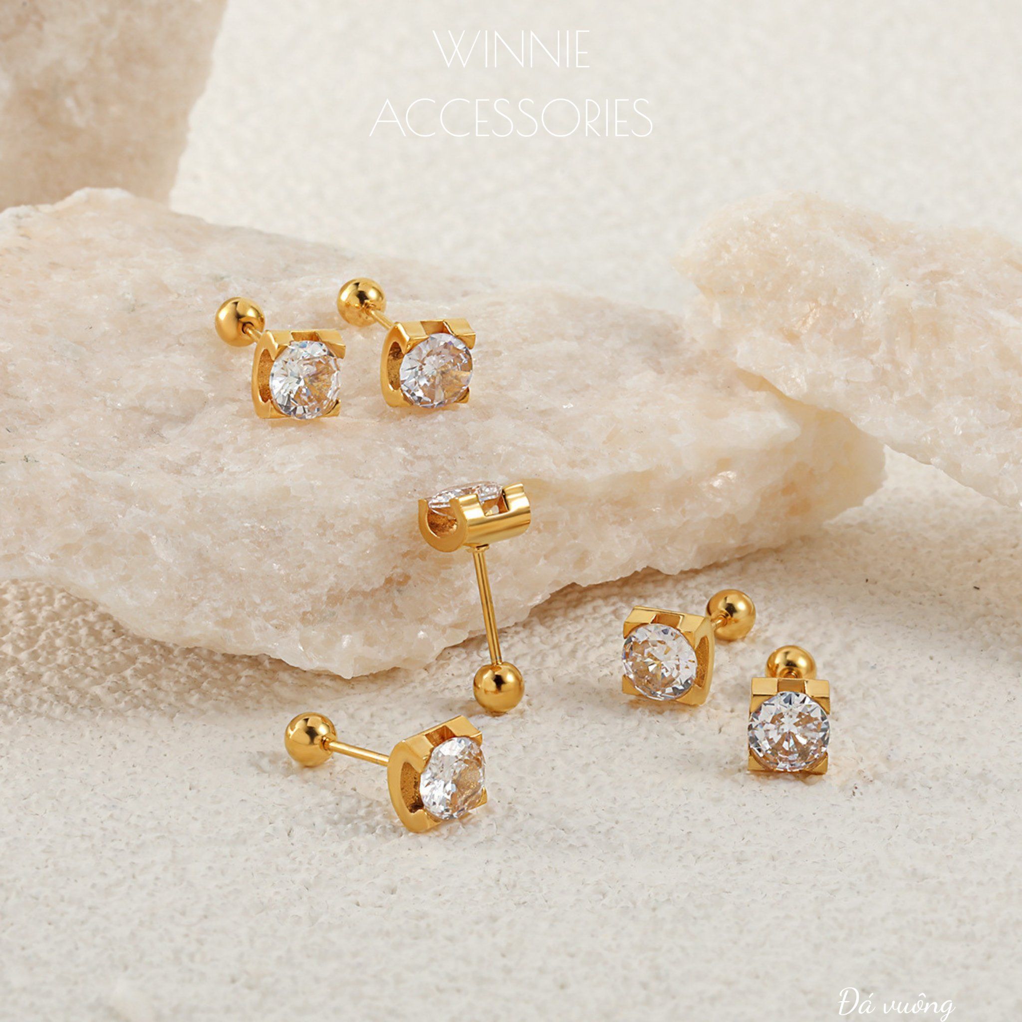  Hoa tai Titan Bi Đá Vuông 