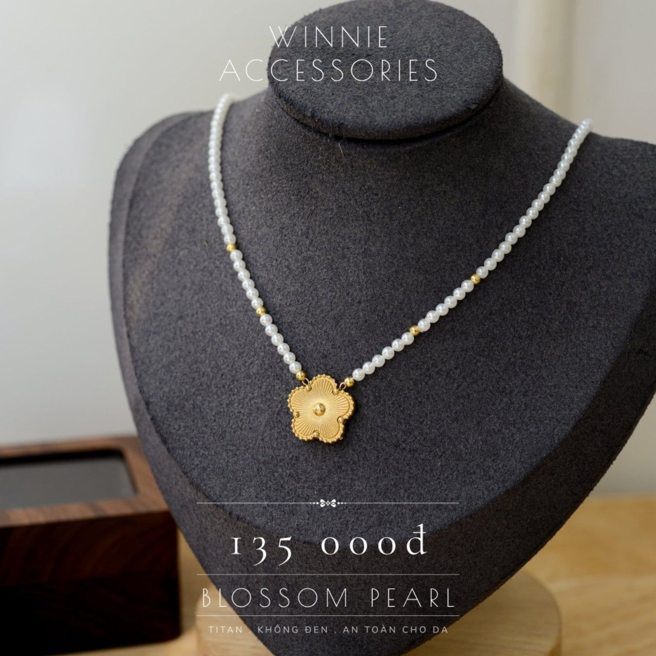  Dây chuyền Titan Blossom Pearl 