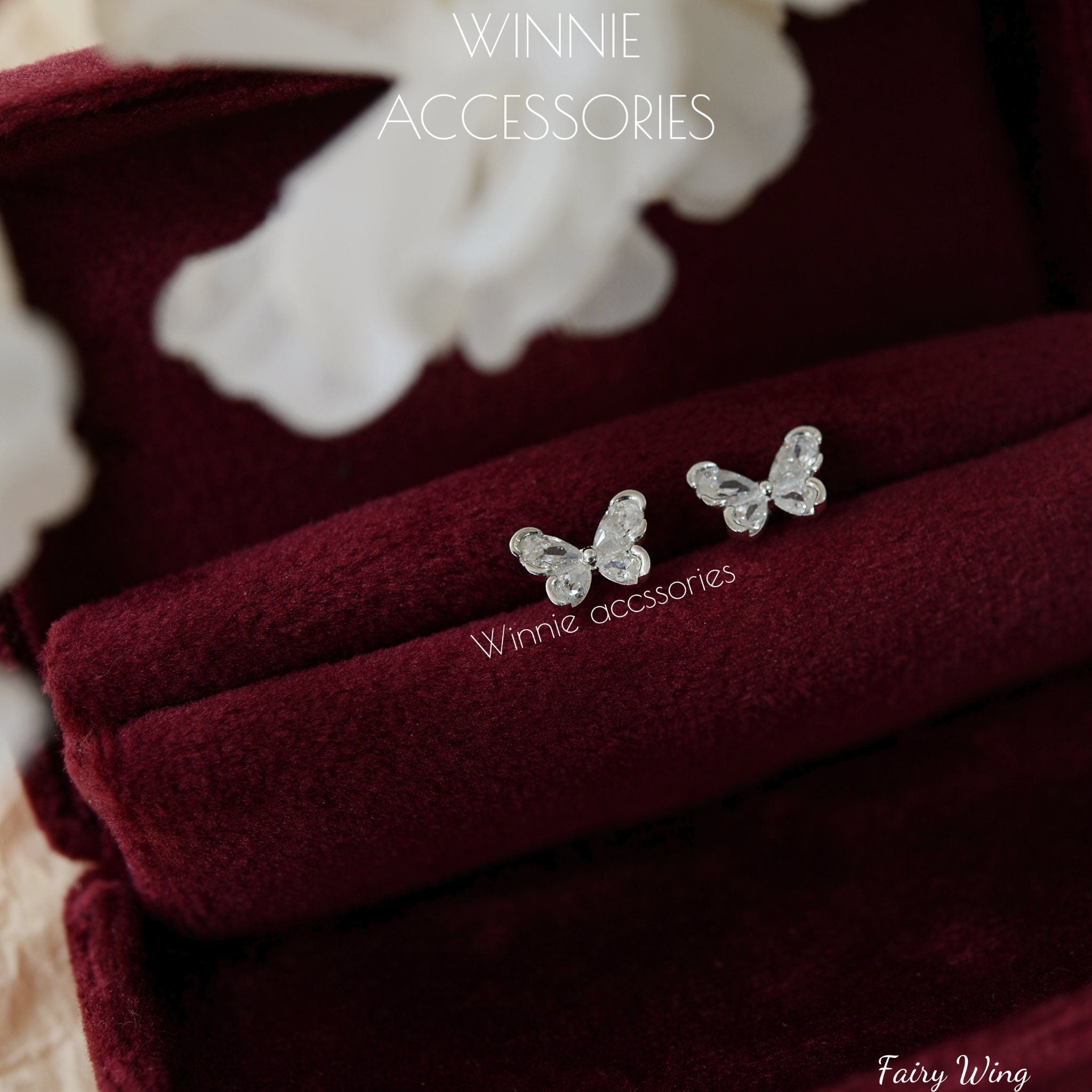  Hoa tai Bạc S925 Fairy Wing 