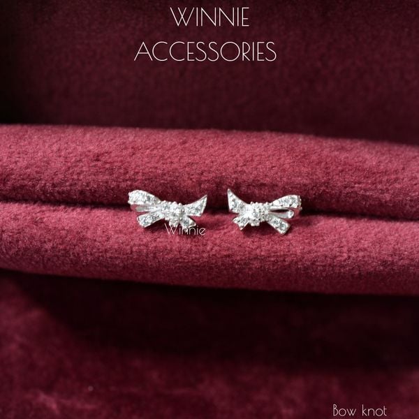  Hoa tai Bạc S925 Bow Knot 