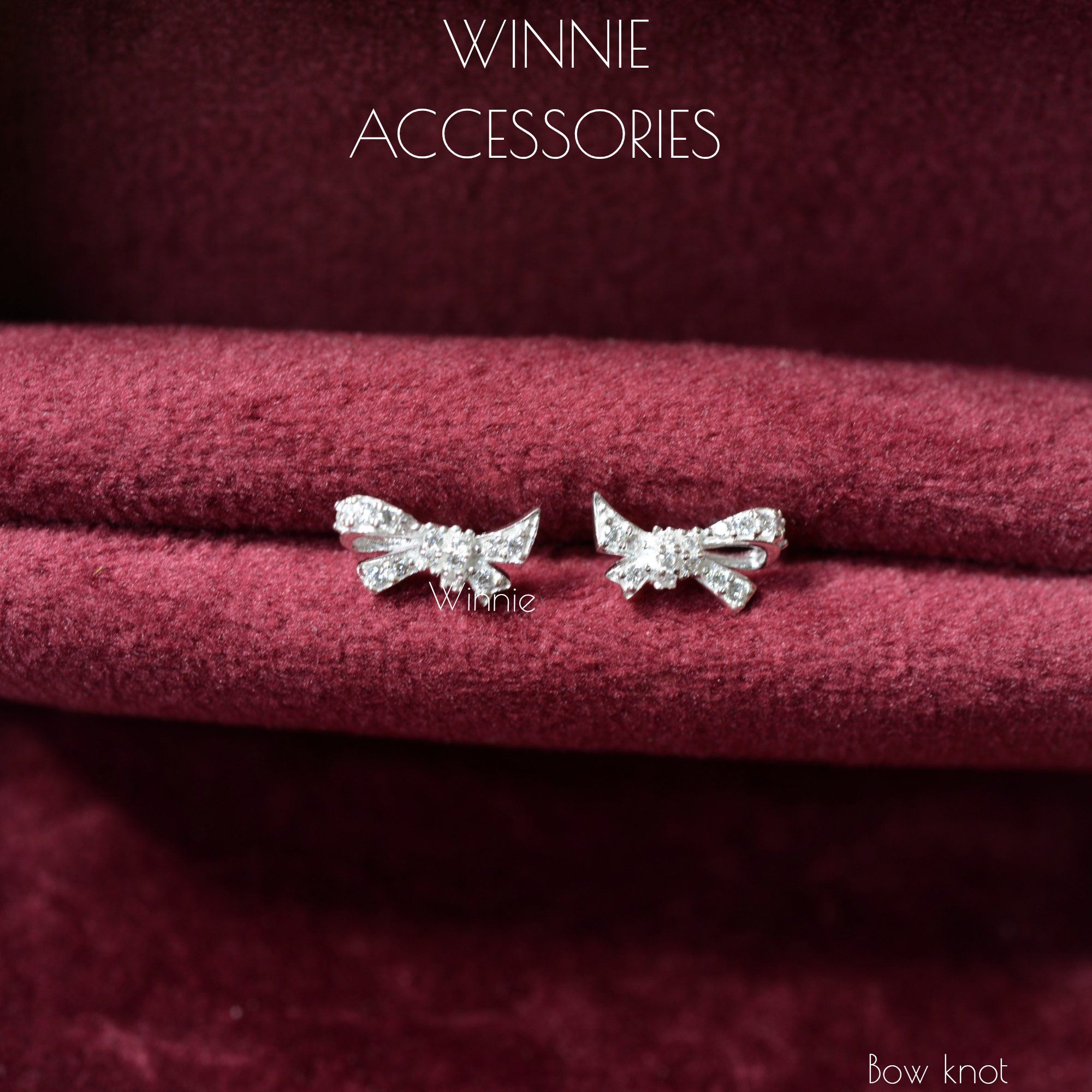 Hoa tai Bạc S925 Bow Knot 