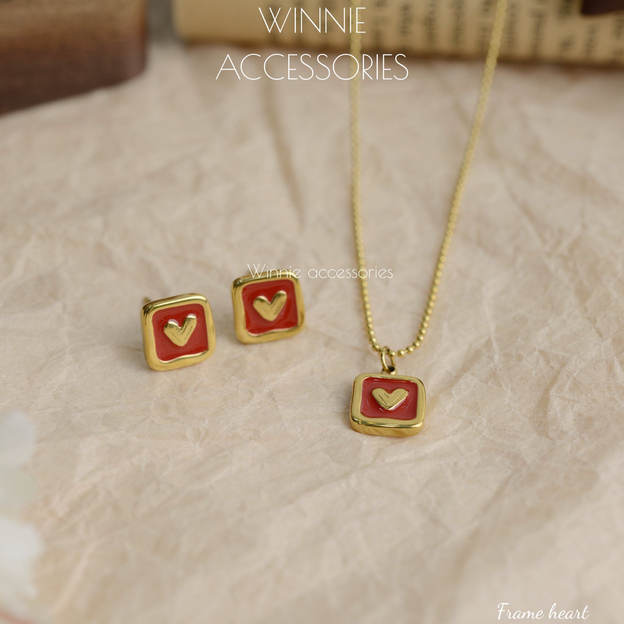  Dây chuyền Titan Frame heart 