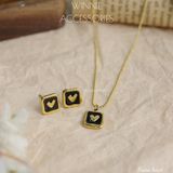  Hoa tai Titan Frame heart 