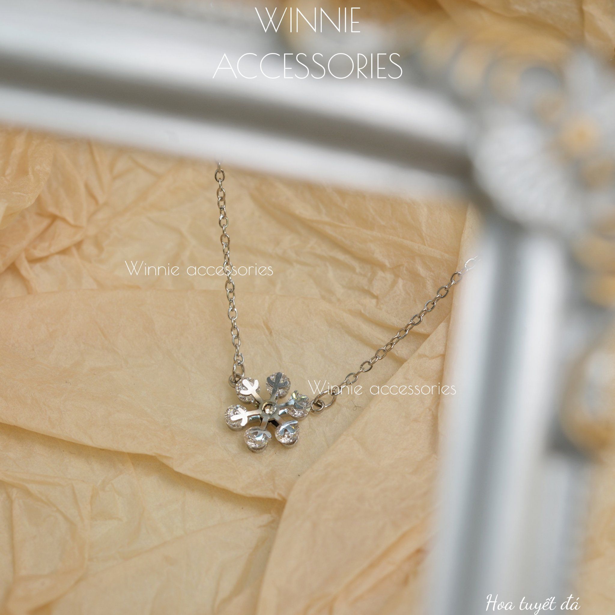  Dây chuyền Titan Hoa tuyết đá 