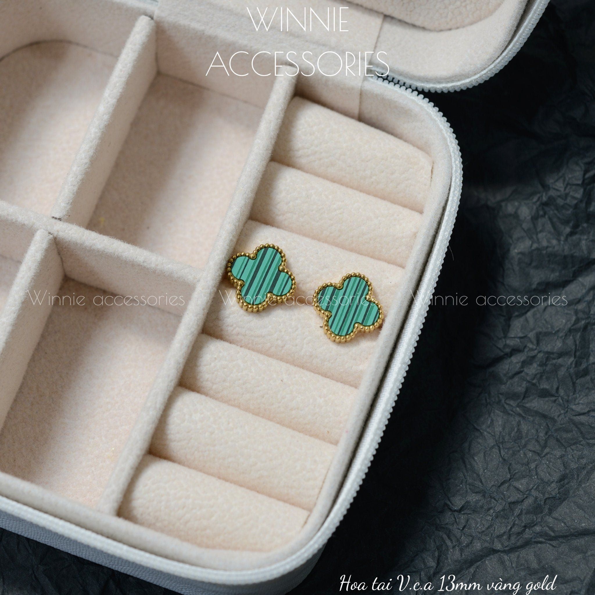  Hoa tai Titan VCA xanh lá 