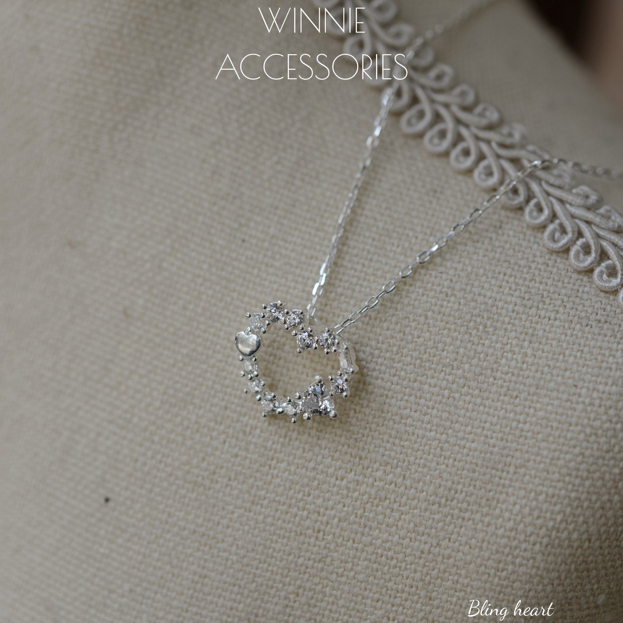  Dây chuyền Bạc S925 Bling heart 