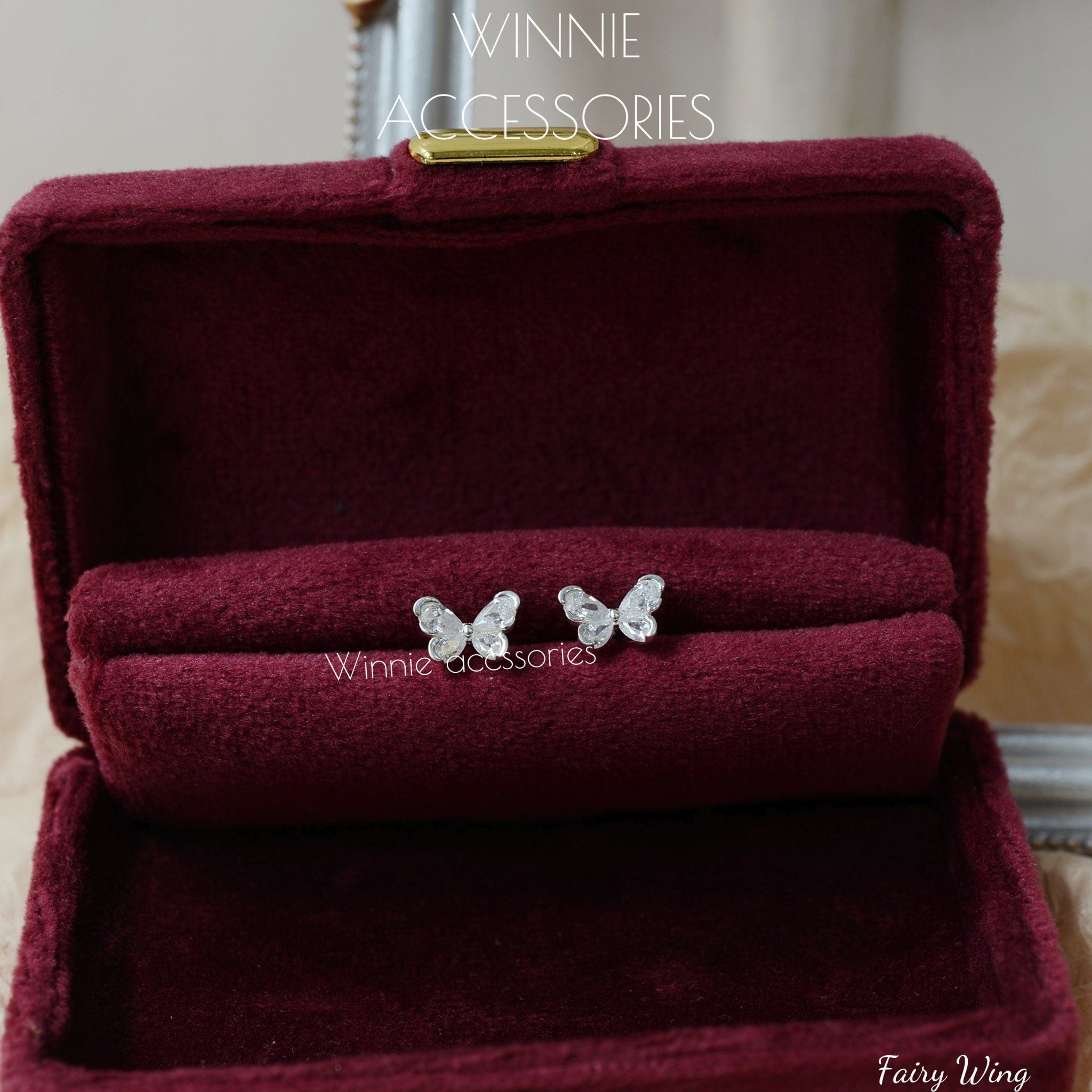  Hoa tai Bạc S925 Fairy Wing 