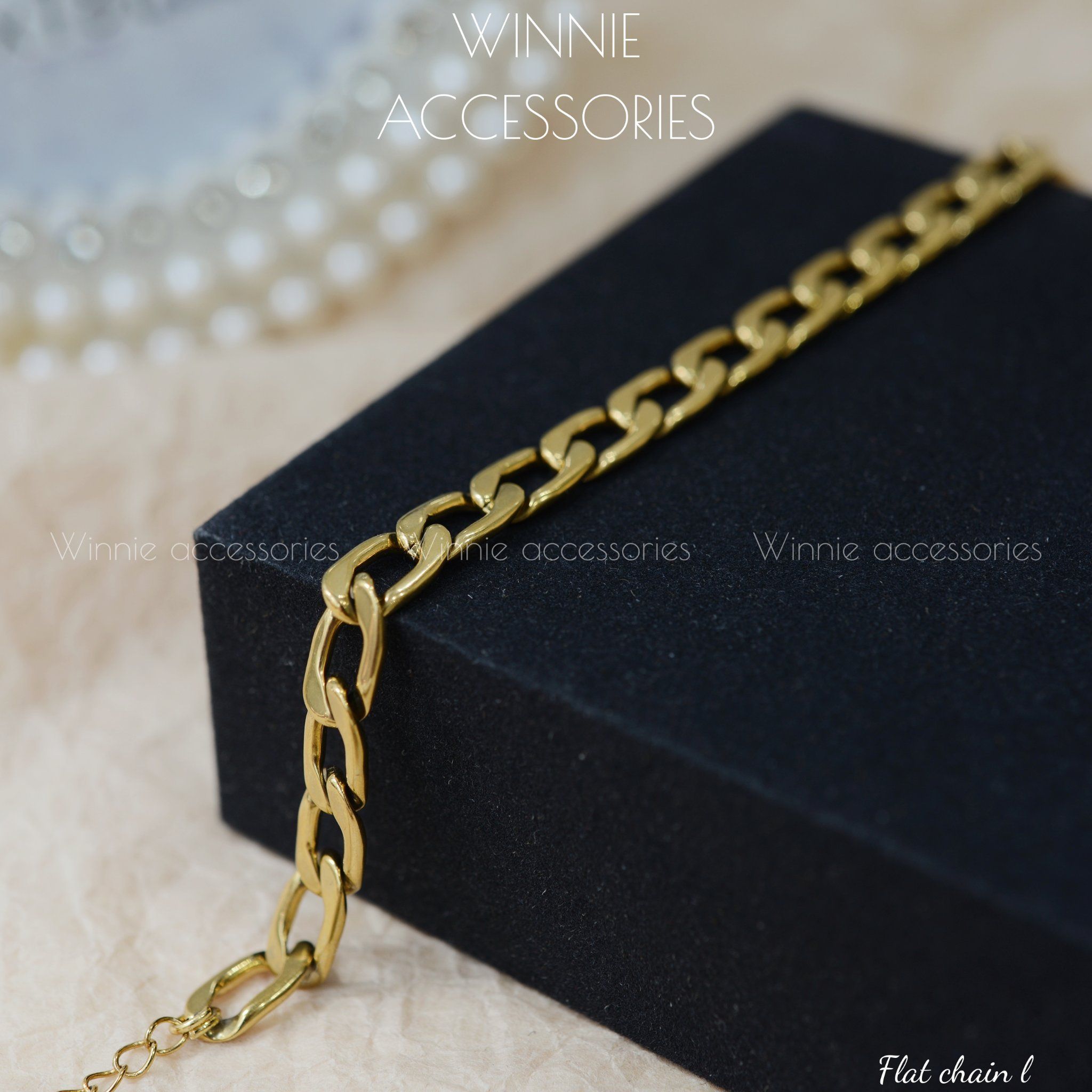  Lắc tay titan Flat chain L 