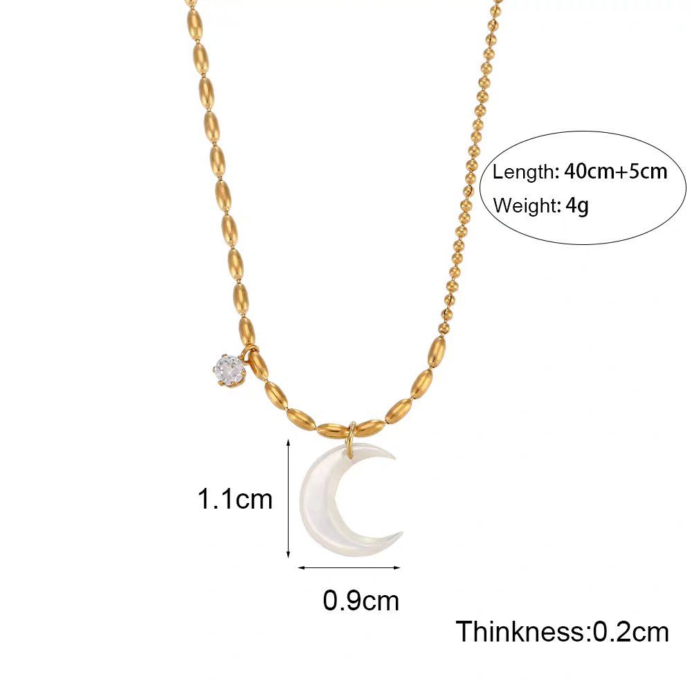  Dây chuyền titan Moon grain 