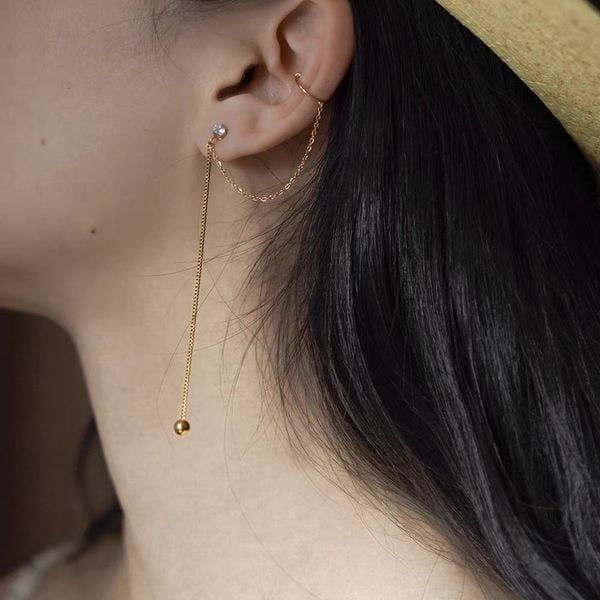  Hoa tai Titan Earcuff chain drop (1 chiếc) 