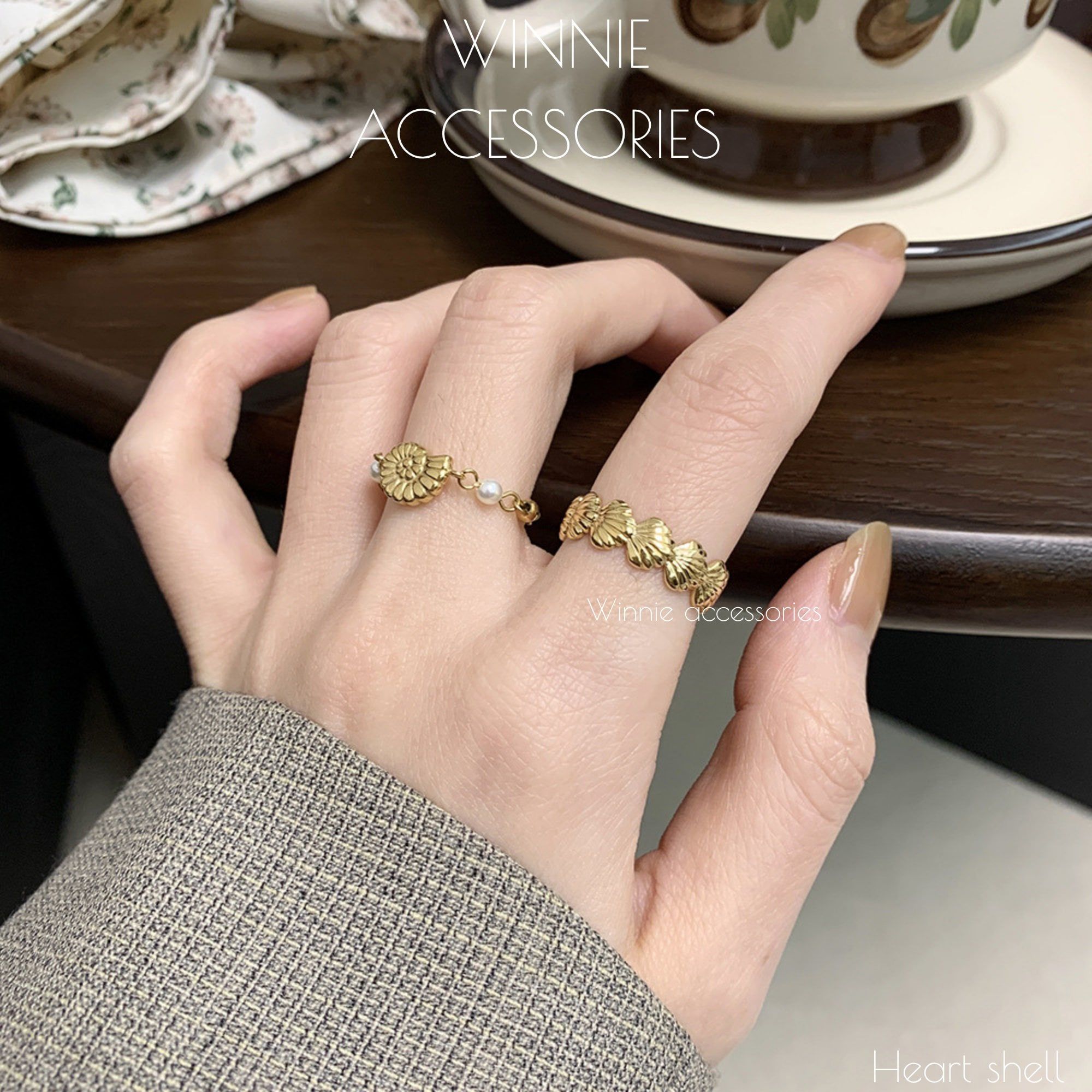  Nhẫn Titan Heart Shell 