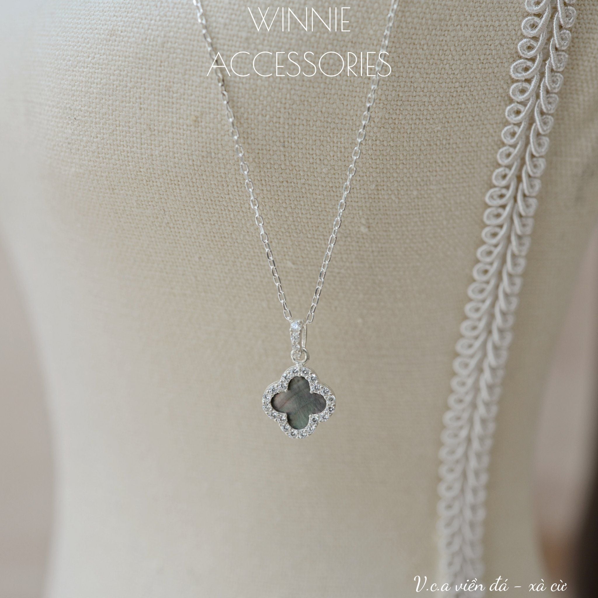  Dây chuyền Bạc S925 VCA viền đá 
