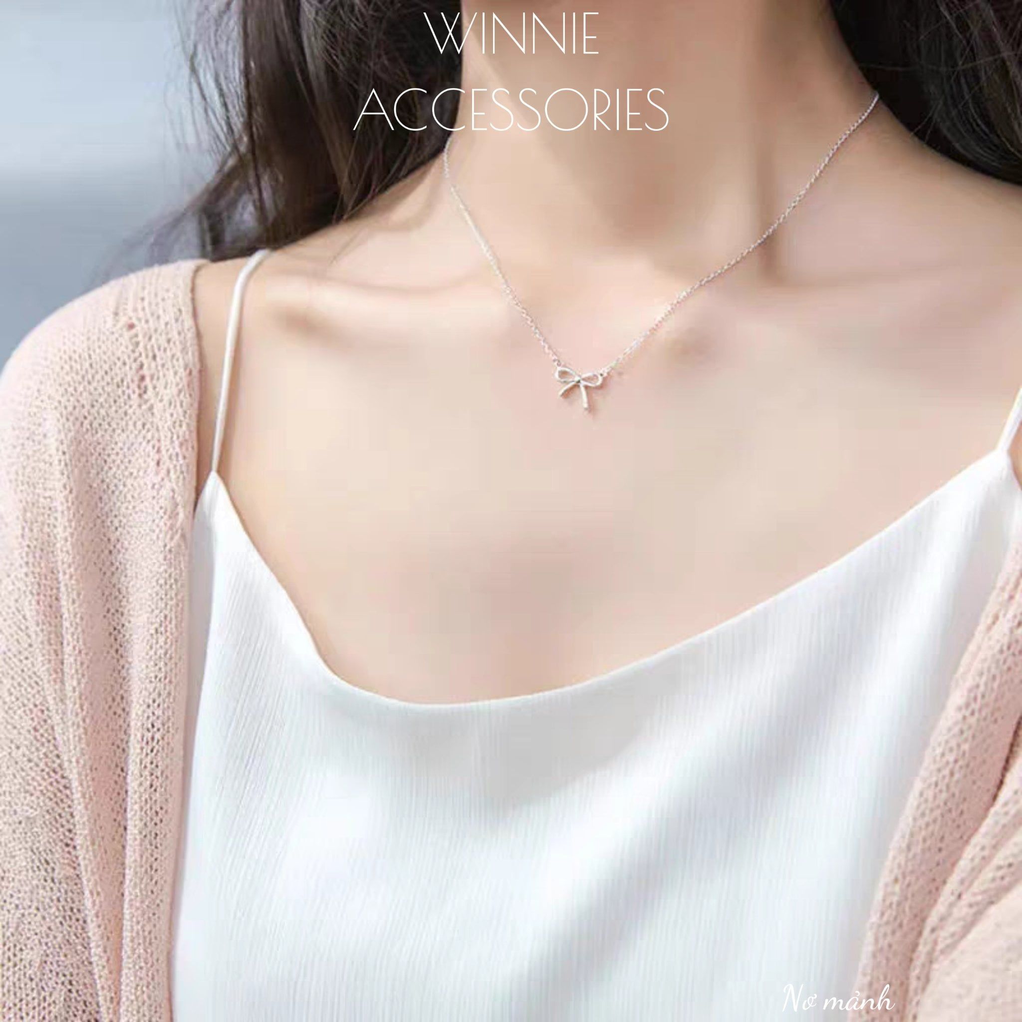  Dây chuyền Bạc S925 Nơ mảnh 