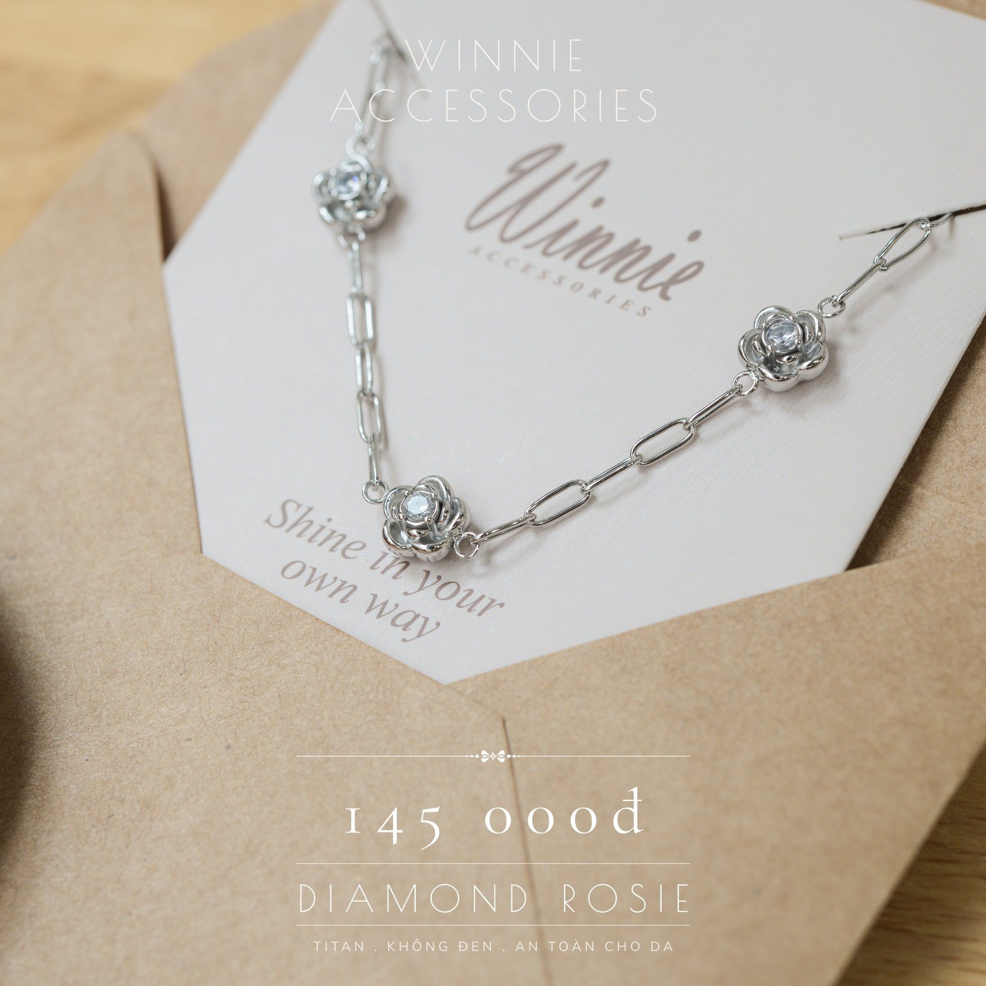  Lắc tay Titan Diamond rosie B 