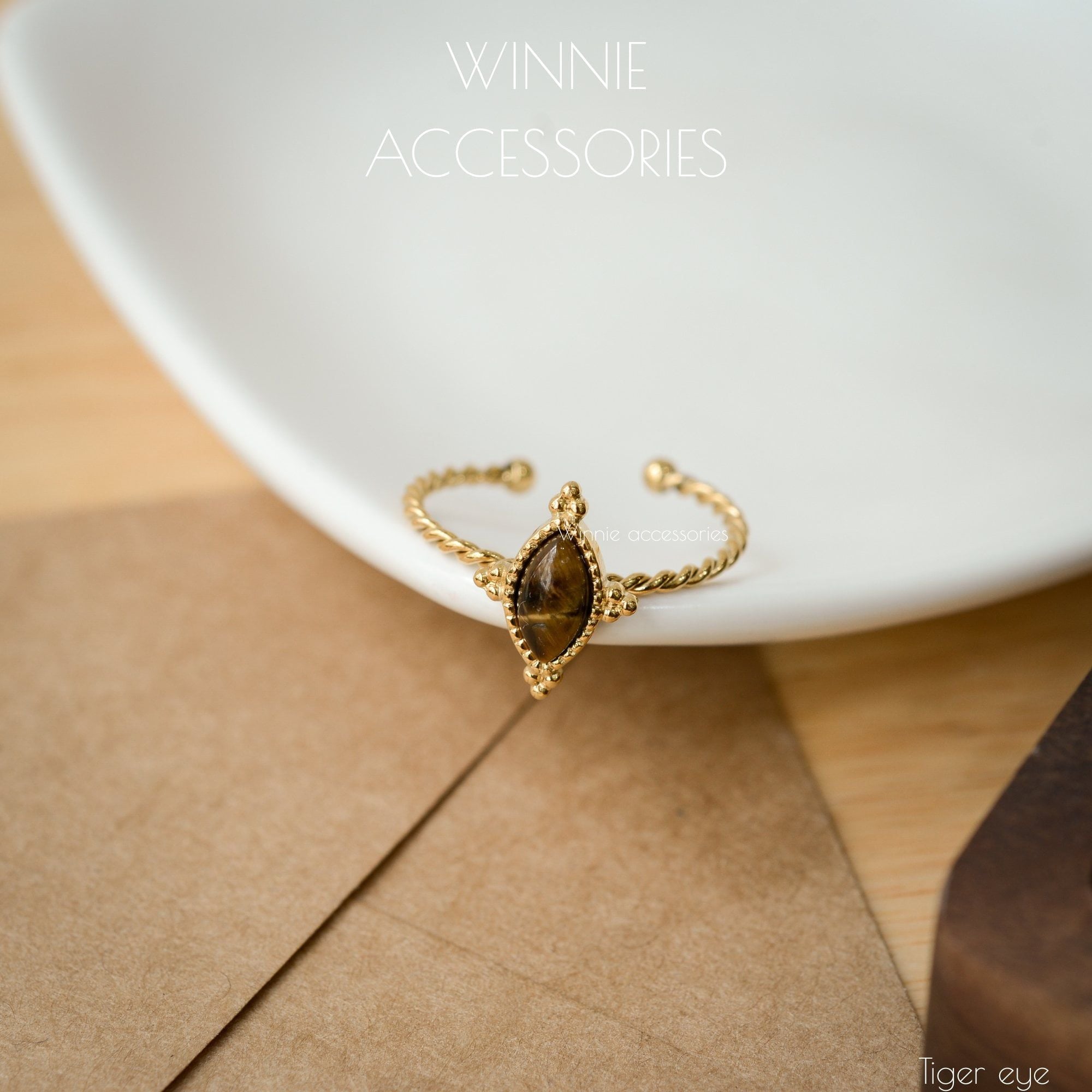  Nhẫn Titan Tiger eye 