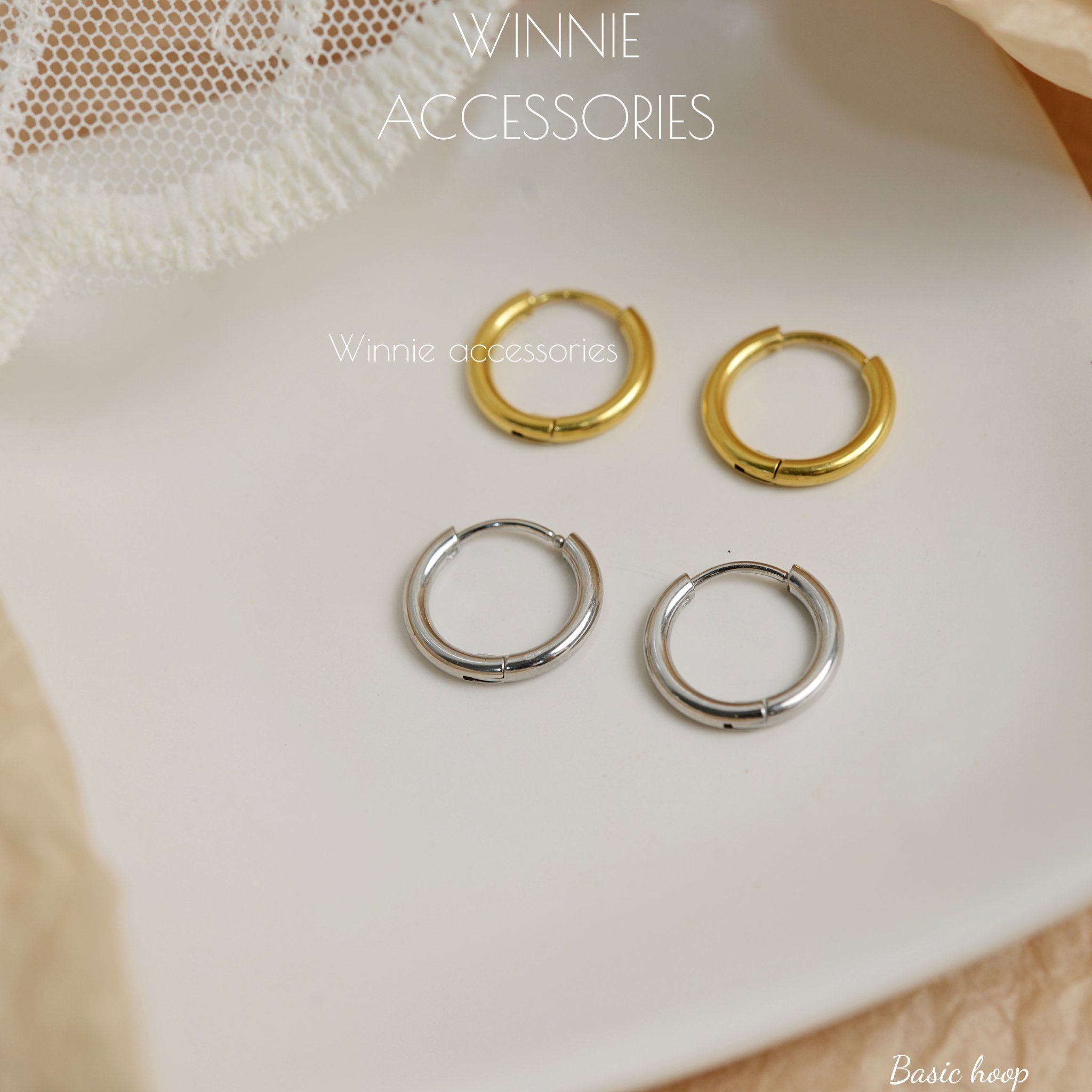  Hoa tai titan Basic hoop 