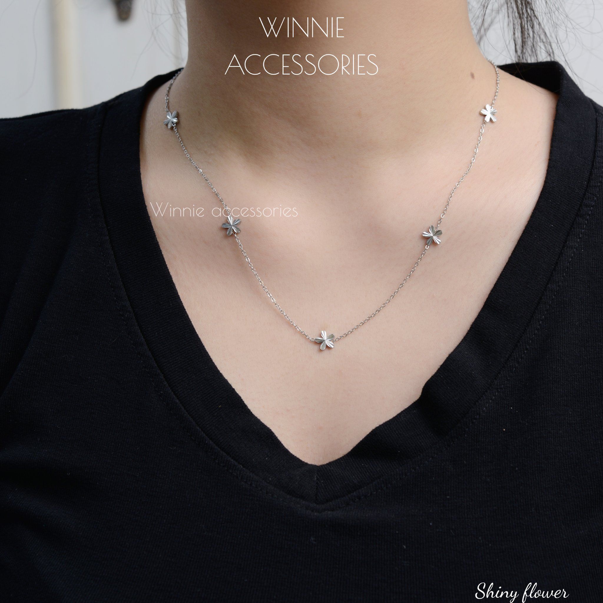  Dây chuyền Titan Shiny Flower 