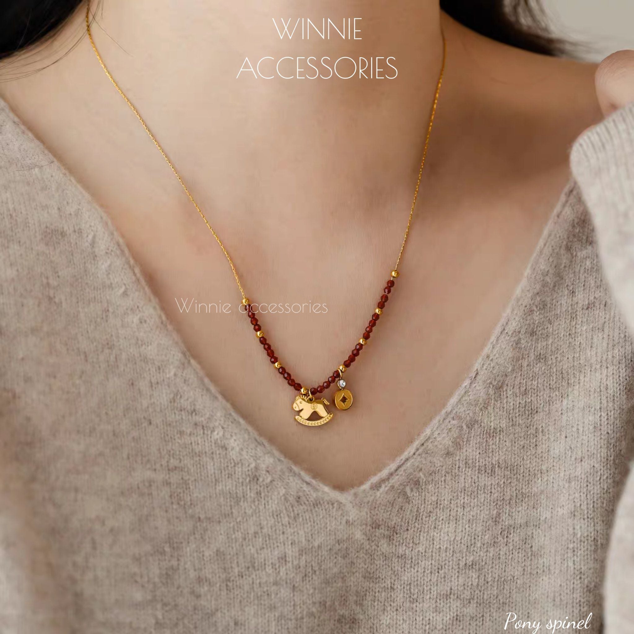  Dây chuyền titan Pony Spinel 