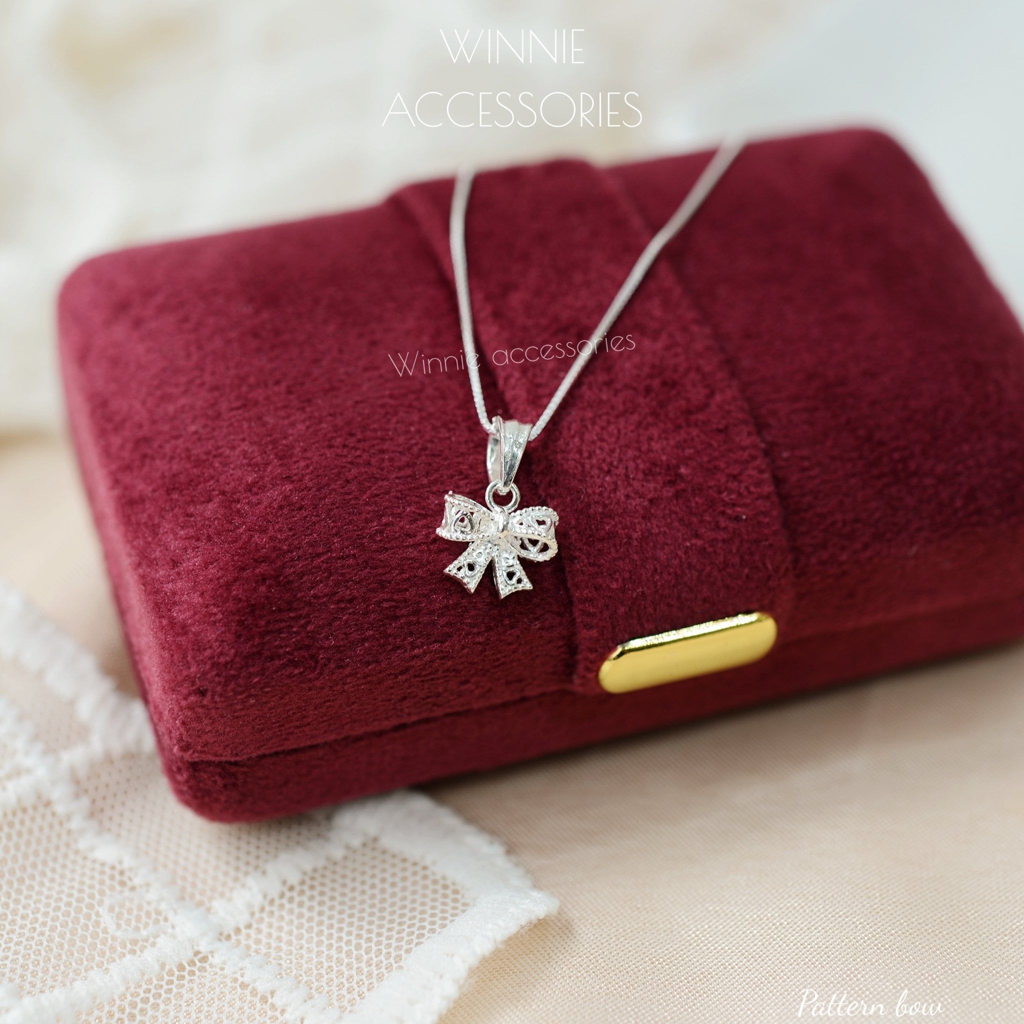  Dây chuyền Bạc S925 Pattern Bow 