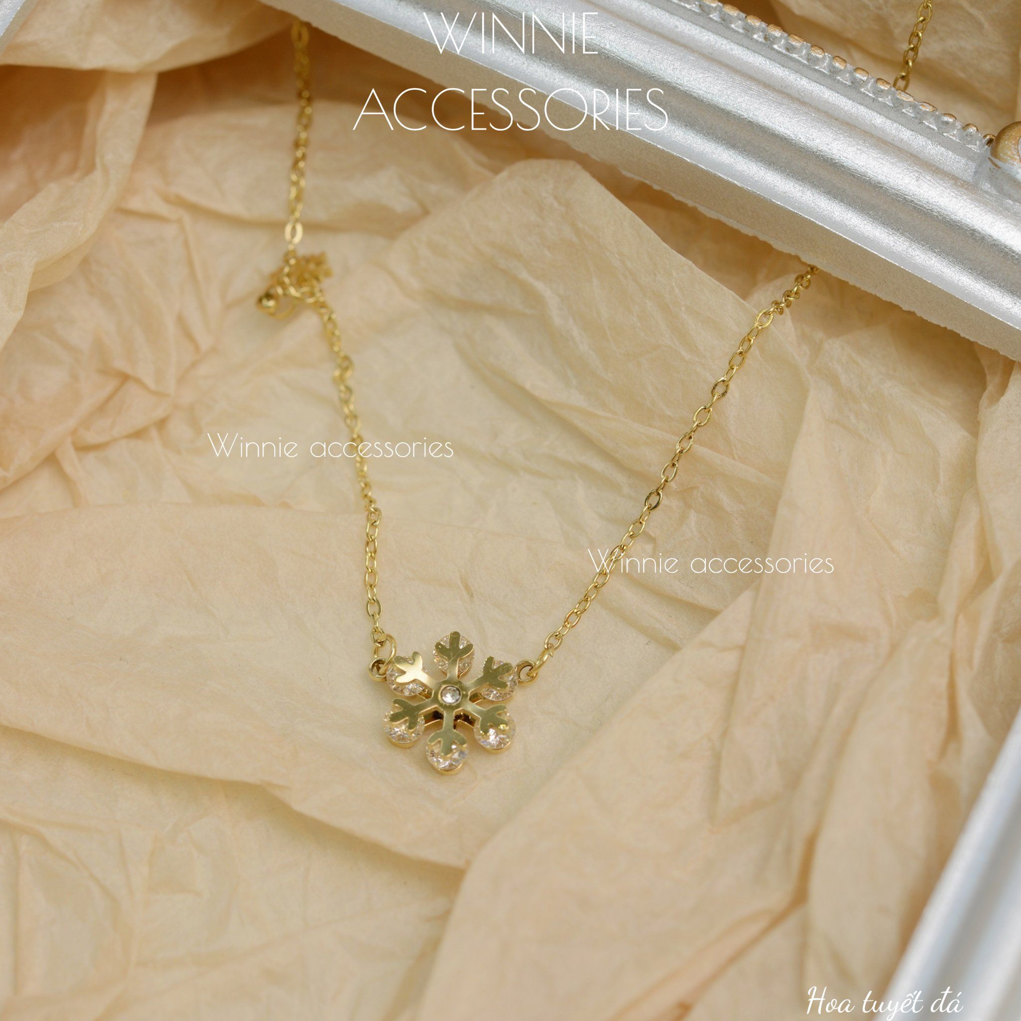  Dây chuyền Titan Hoa tuyết đá 