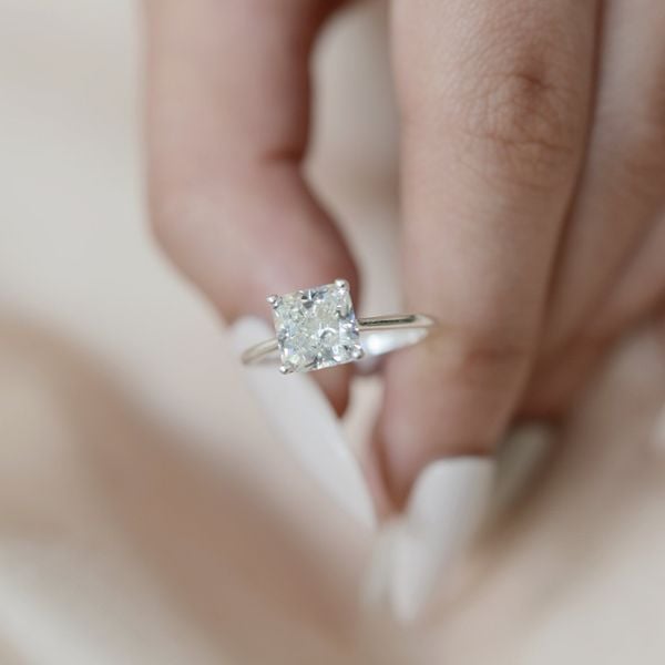  Nhẫn Bạc S925 Đá Nam Phi Vuông 7 ly light 