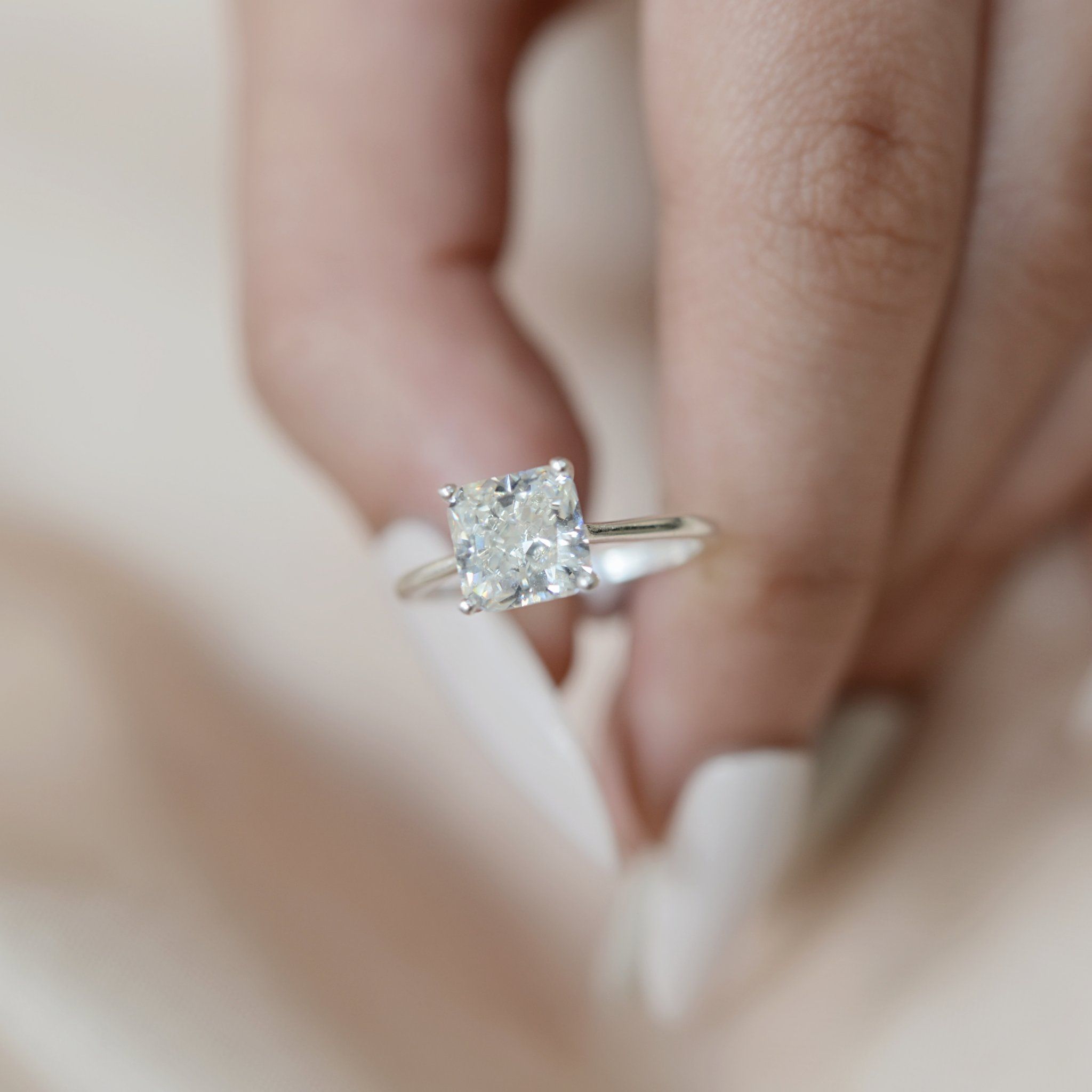  Nhẫn Bạc S925 Đá Nam Phi Vuông 7 ly light 