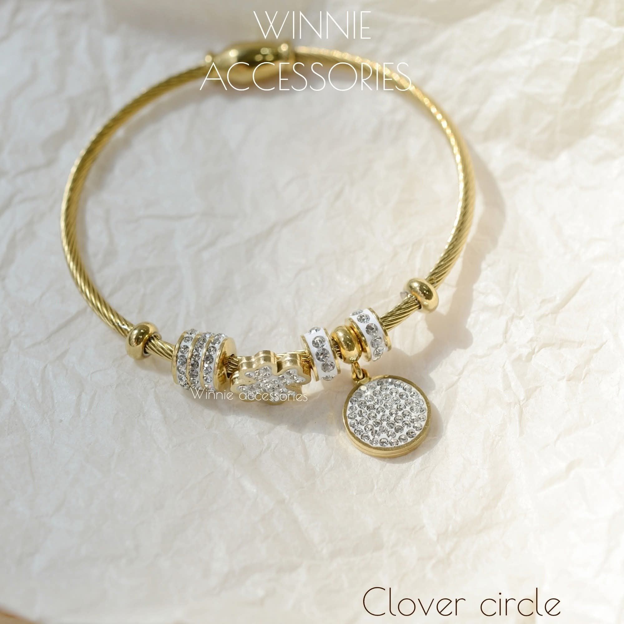  Vòng tay Titan Naky Charm Clover Circle 
