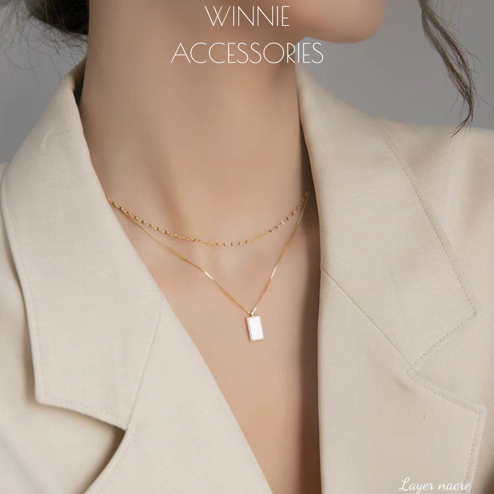  Dây chuyền titan Layer Nacre 