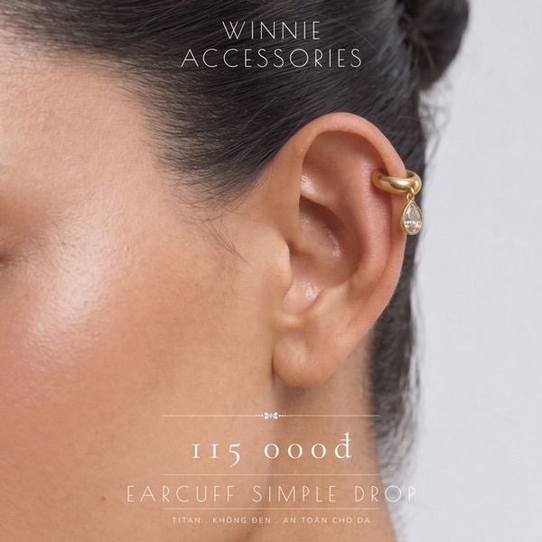  Hoa tai Titan Earcuff Simple Drop (1 chiếc) 