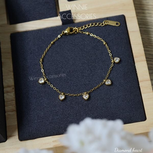  Lắc tay Titan Diamond Heart 