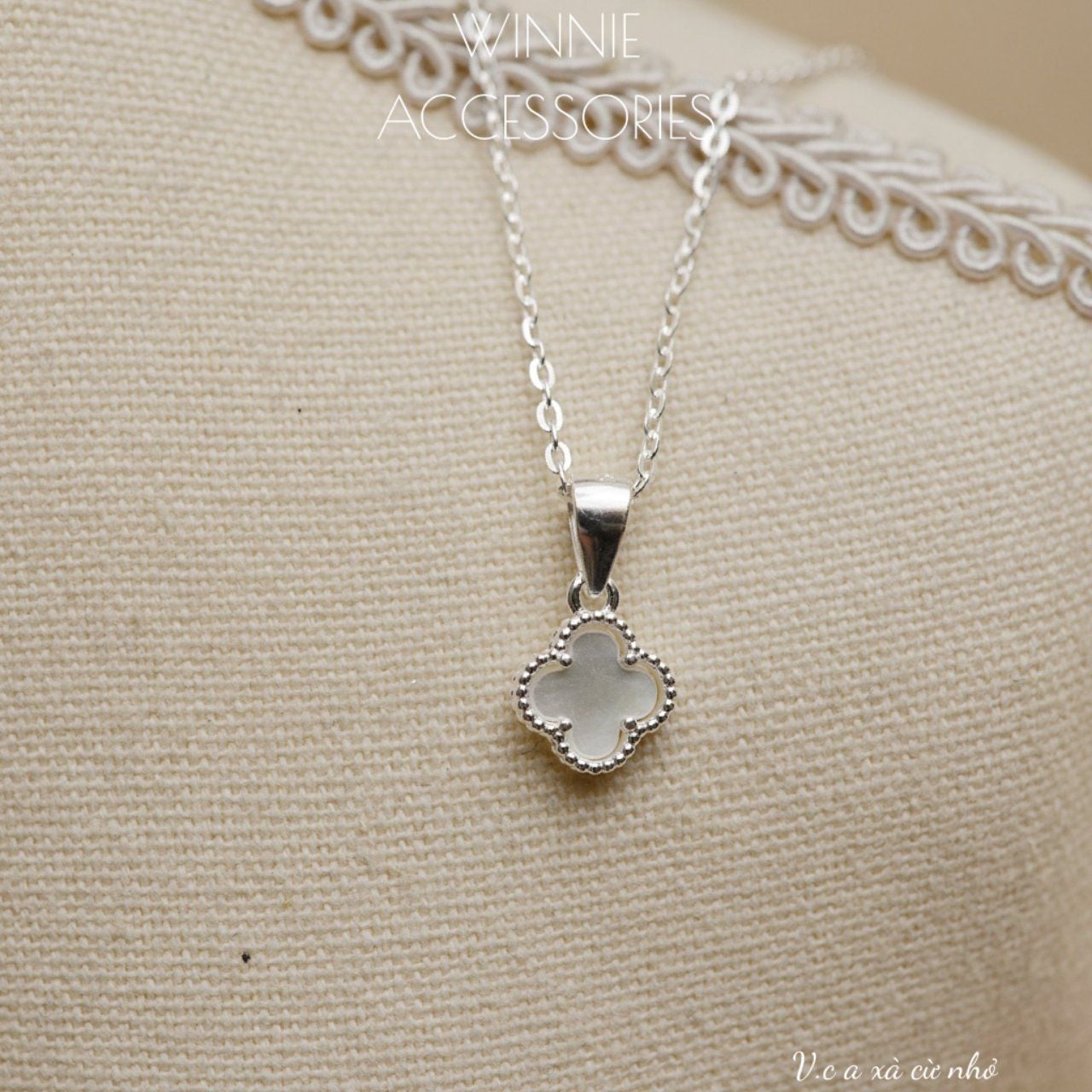  Dây chuyền Bạc S925 VCA xà cừ nhỏ 
