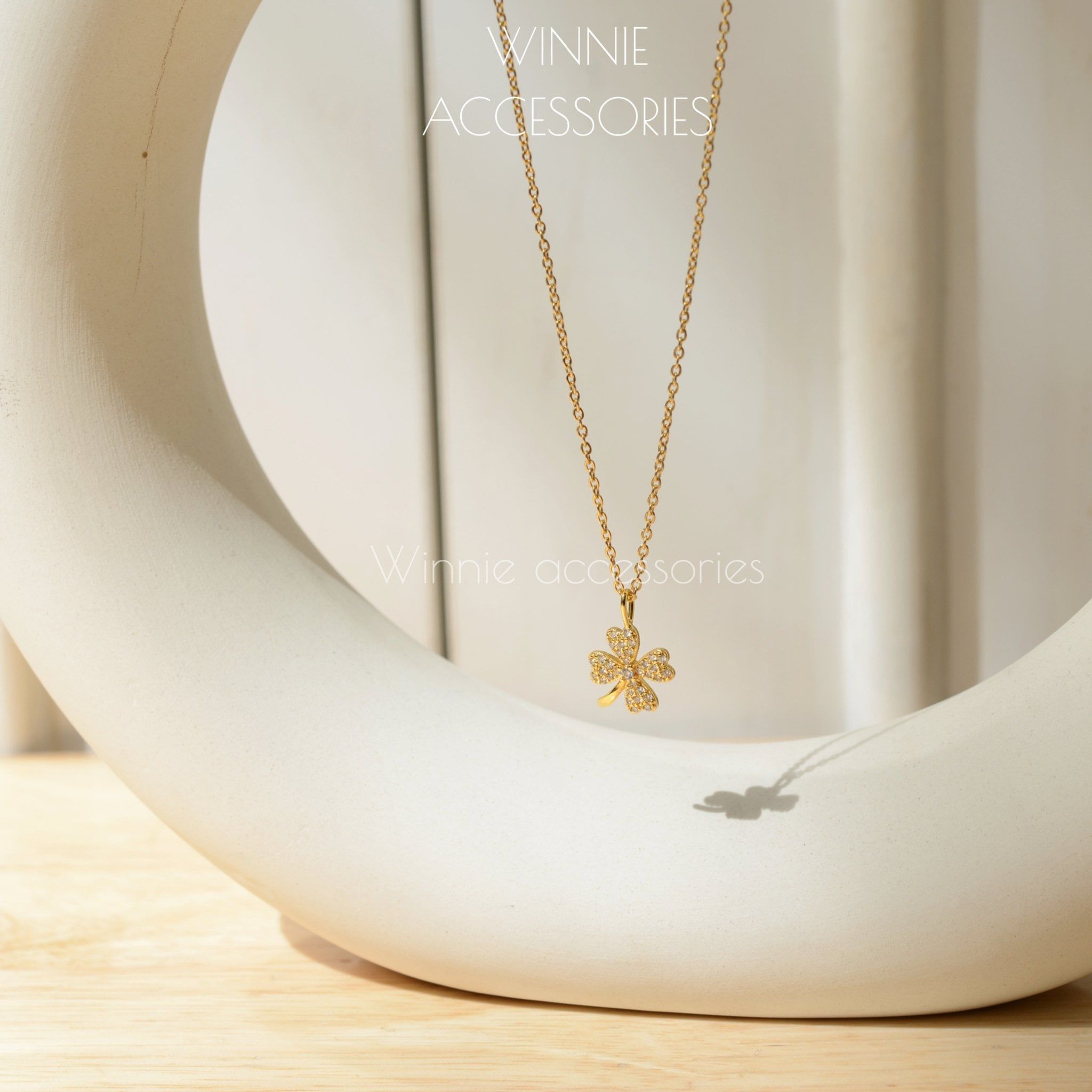  Dây chuyền Titan Diamond Clover 