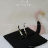  Nhẫn Bạc S925 V Line 