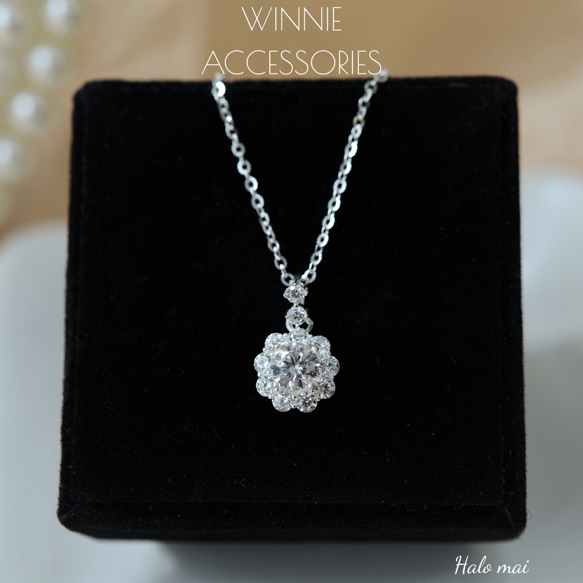  Dây chuyền Bạc S925 Halo Mai 