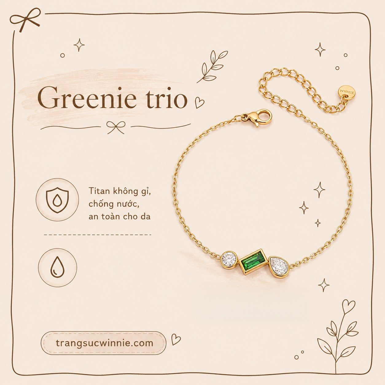  Lắc tay Titan Greenie Trio 