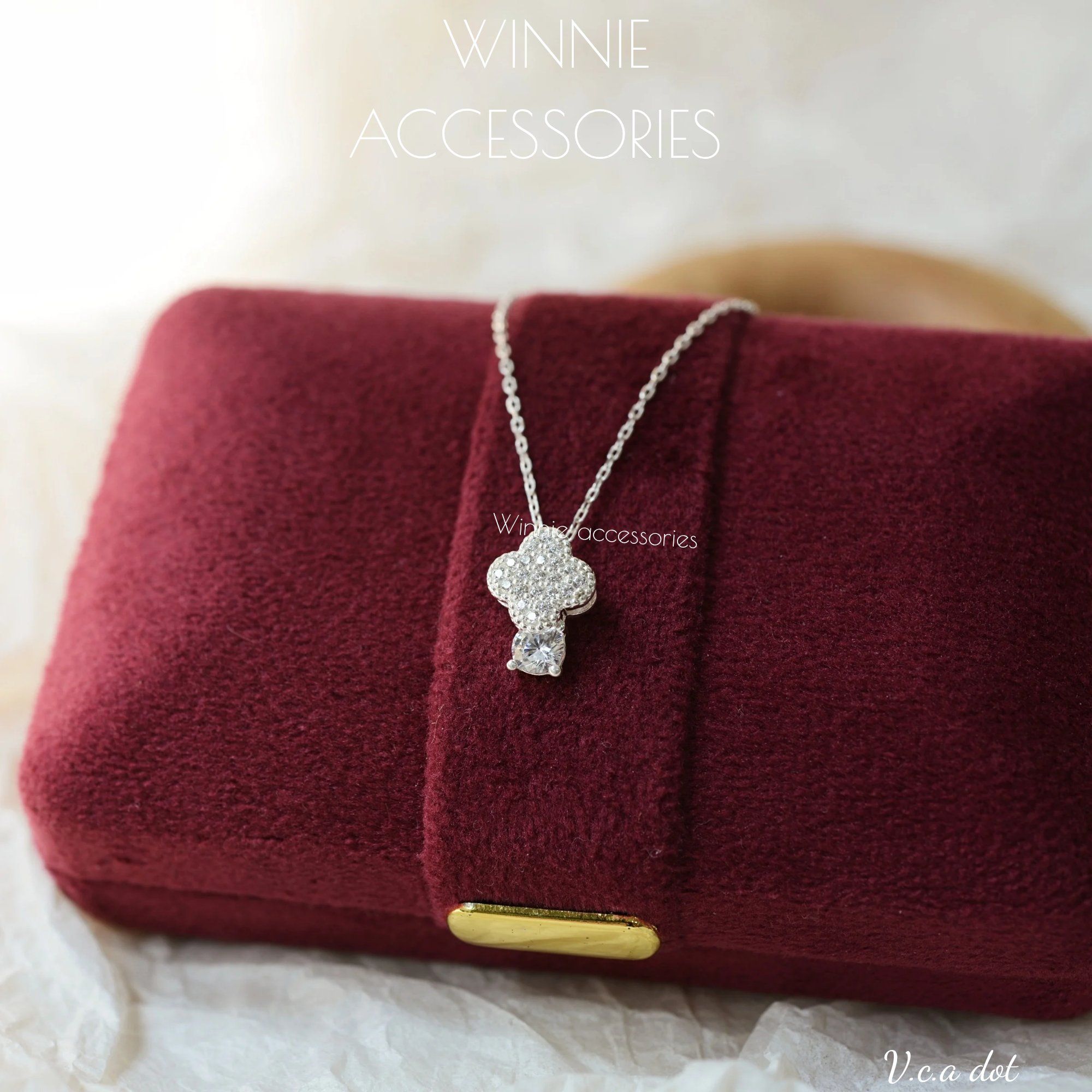  Charm Dây chuyền Bạc S925 VCA Dot (không kèm dây) 