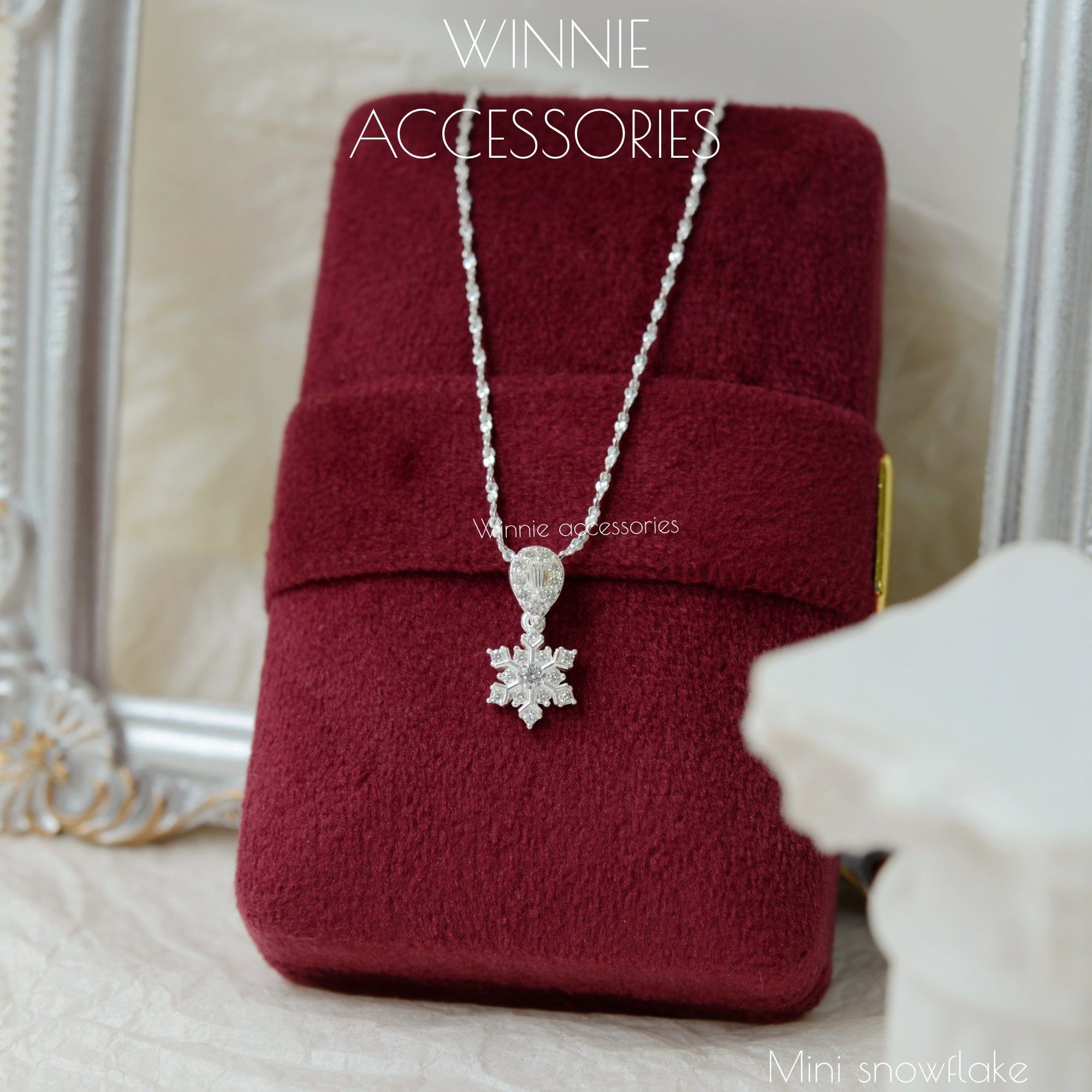  Charm Dây chuyền Bạc S925 Mini Snowflake (không kèm dây) 