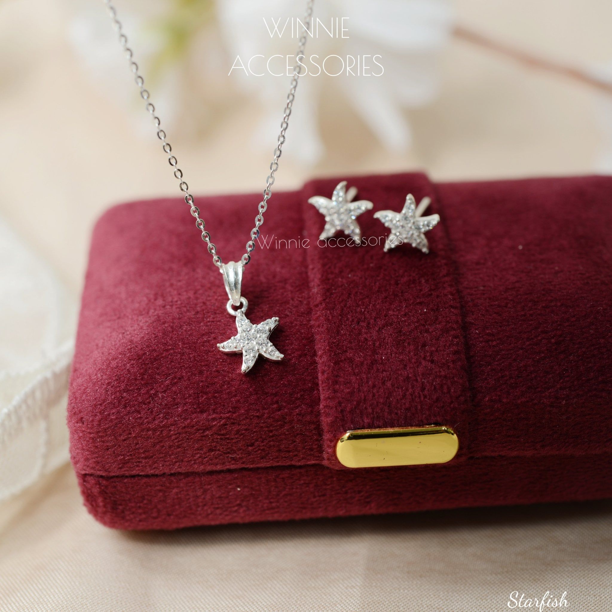  Hoa tai Bạc S925 Starfish 