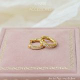  Hoa tai Titan Vòng đá 8mm 