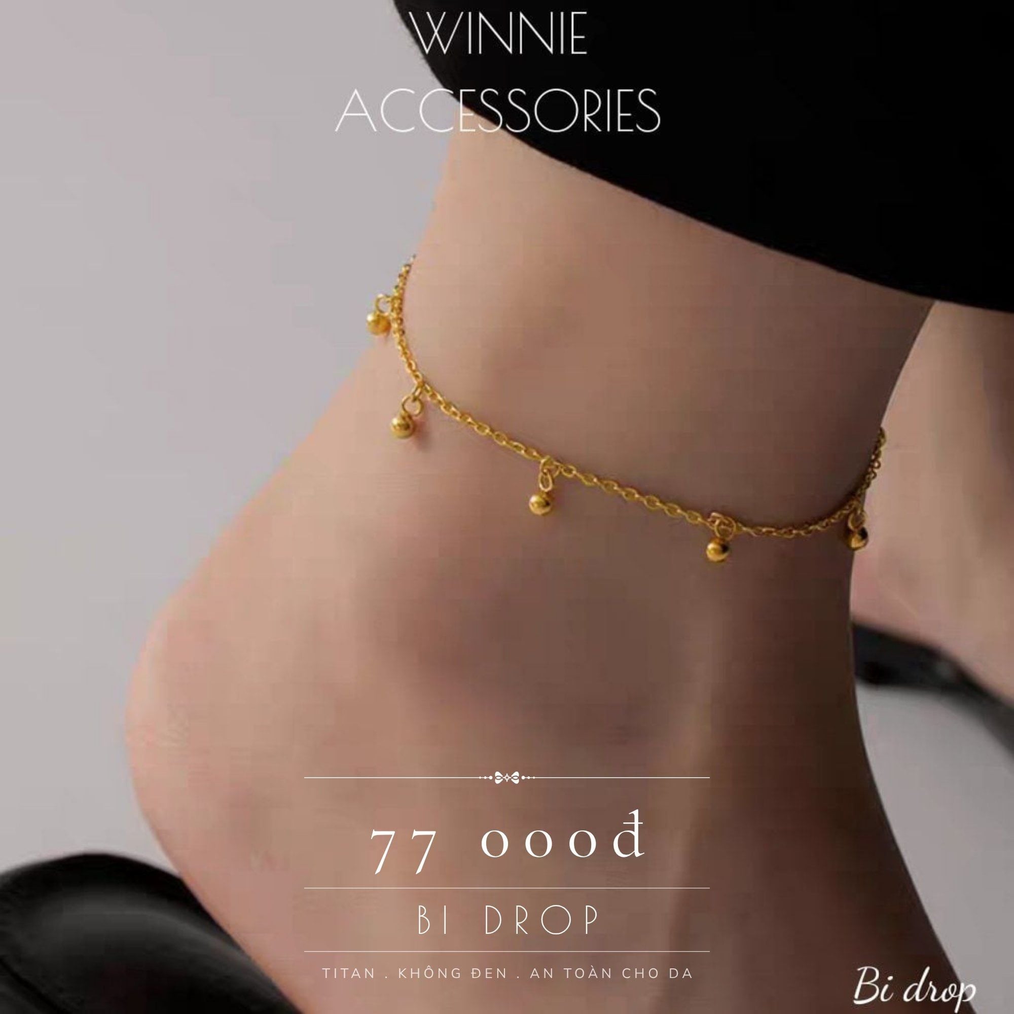  Lắc chân Titan Bi Drop VG 