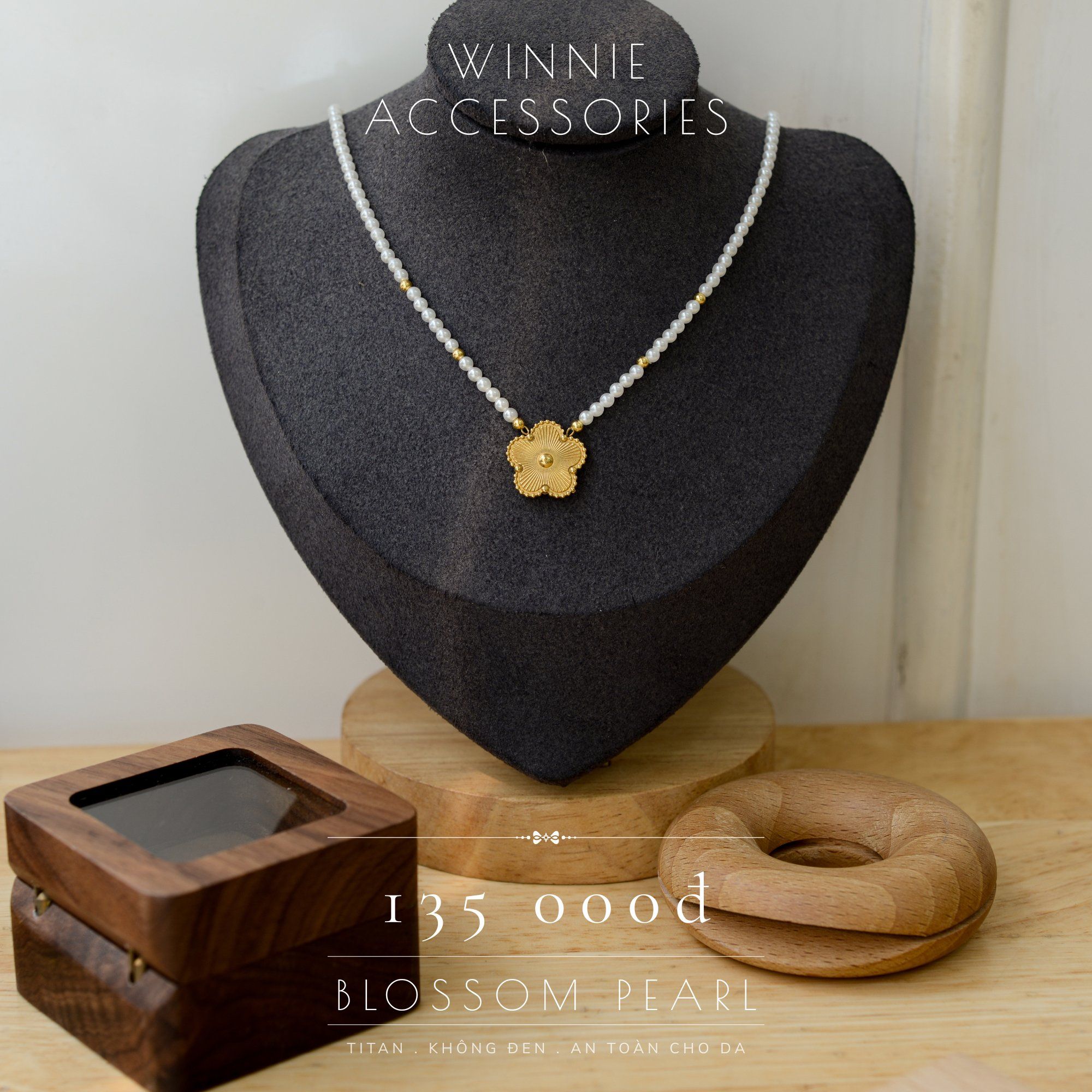  Dây chuyền Titan Blossom Pearl 