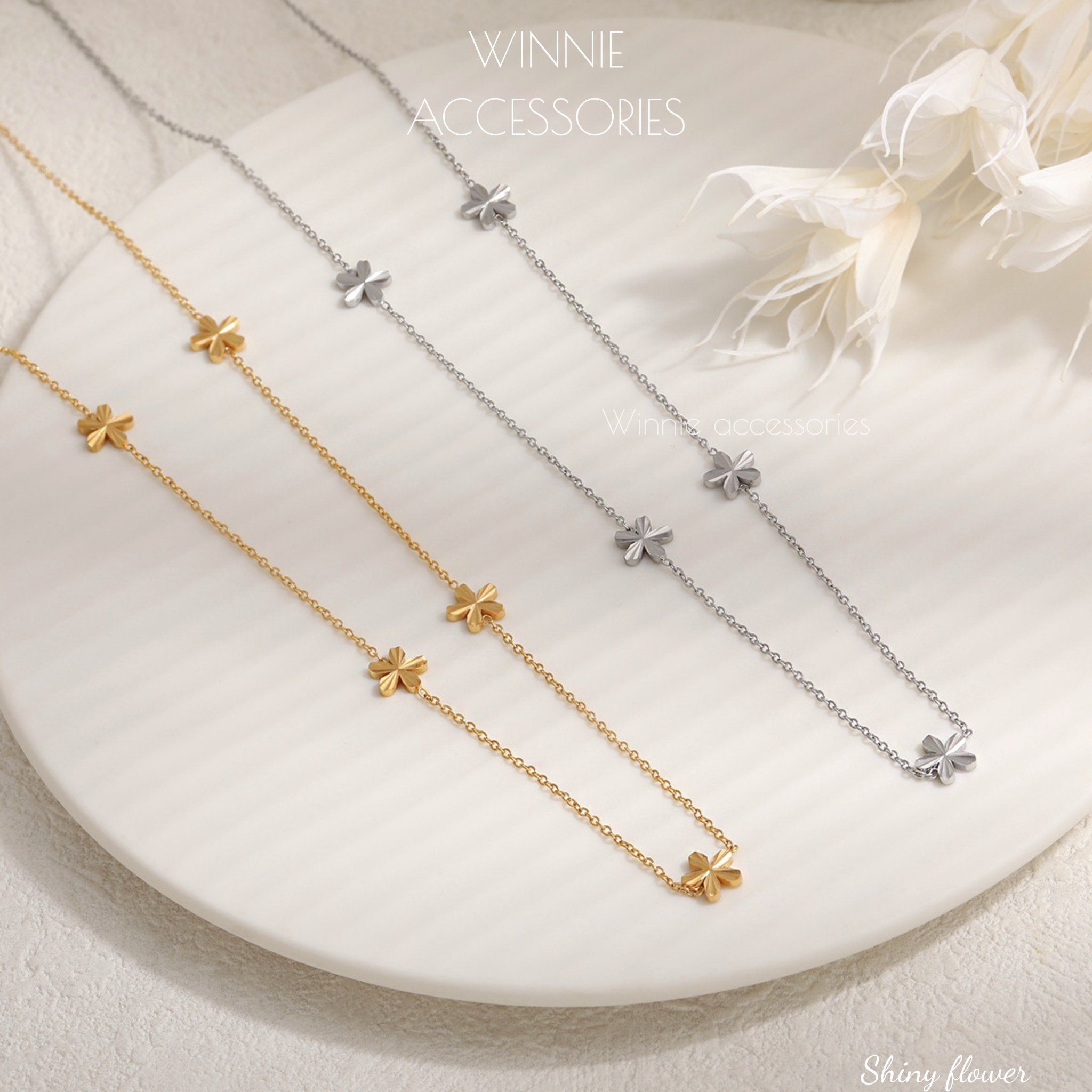  Dây chuyền Titan Shiny Flower 