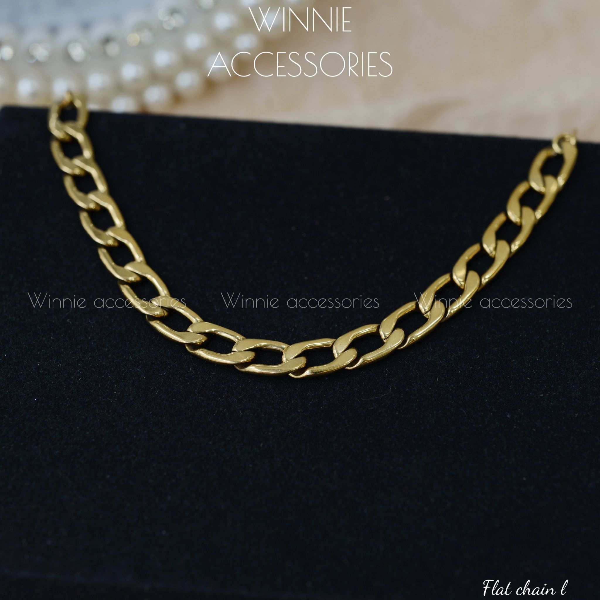  Lắc tay titan Flat chain L 