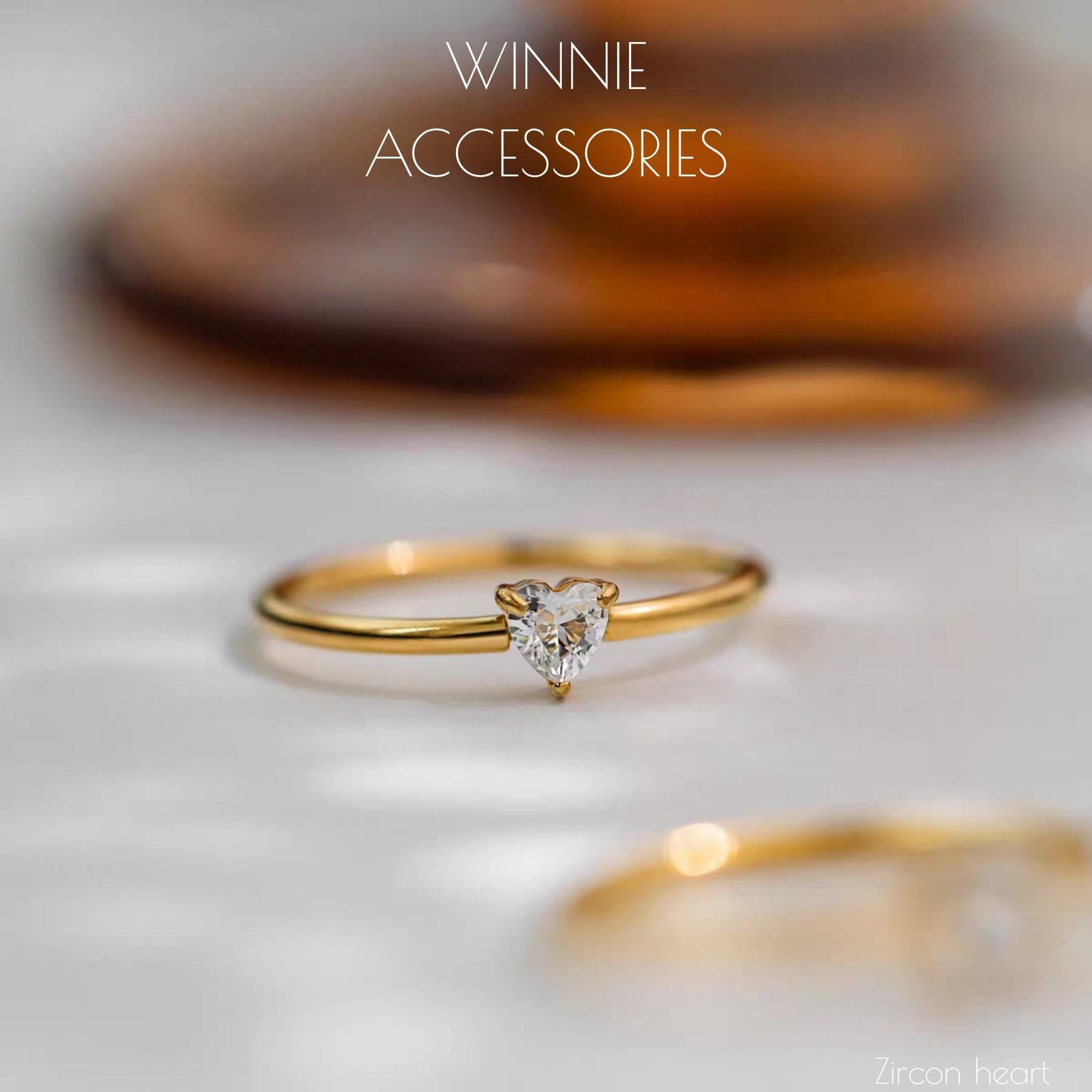  Nhẫn Titan Zircon heart 