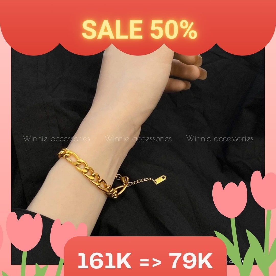  Lắc tay titan Flat chain L 