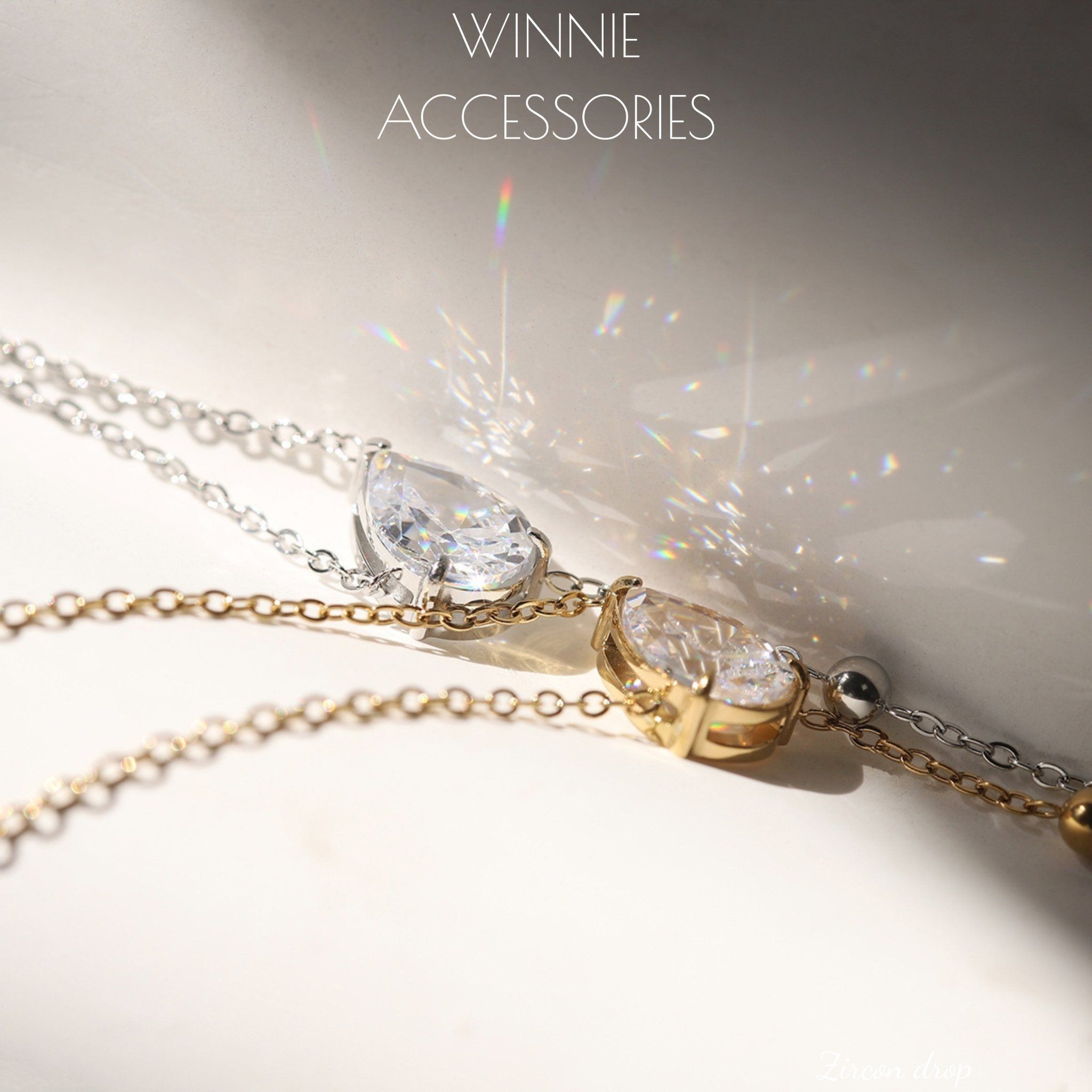  Dây chuyền Titan Zircon Drop 