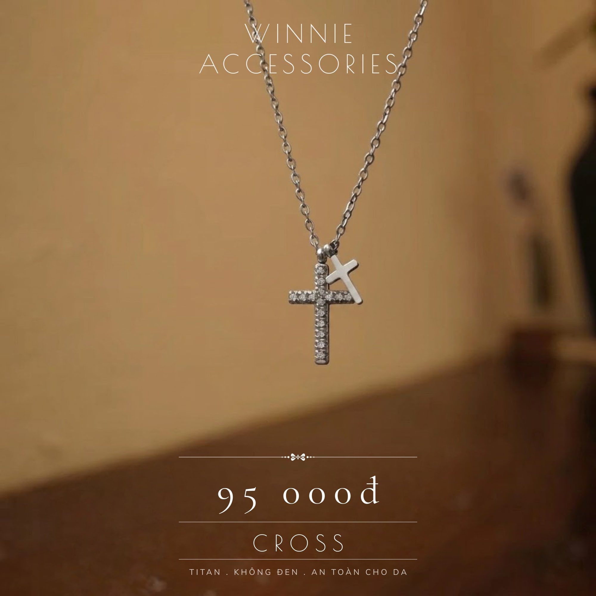  Dây chuyền Titan Cross B 
